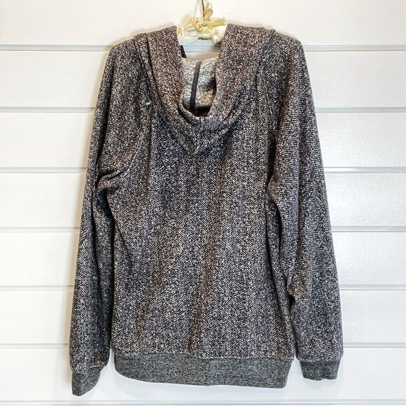 Brooklyn Cloth Mfg Co Women’s Oversized Button Neck Pullover Hooded Sweatshirt M - Picture 2 of 9